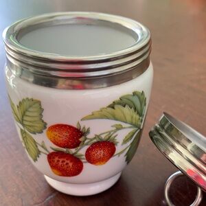 Royal Worcester Double Egg Coddler- Wild Strawberries